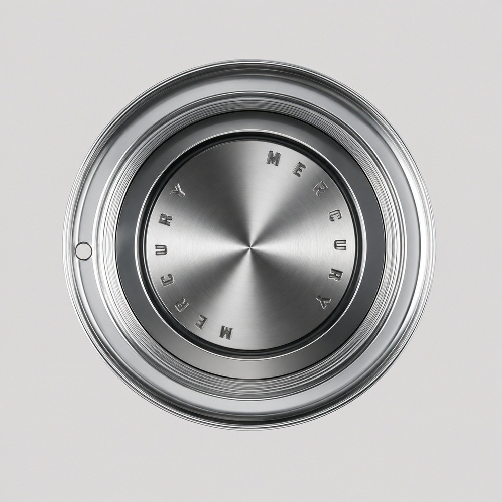 Vintage Mercury 13 Inch Stainless Steel Hubcap Wheel Cover‎ OEM Block Lettering